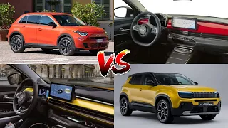 2024 Jeep Avenger vs 2024 Fiat 600e Visual Comparison | SUV Battles! | MotorNation