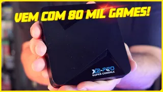 Super Console X2 Pro! Vem com 80 mil jogos! Emula PS1 Saturn N64 DS e Muito Mais!  Preço Acessível!😮