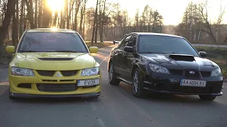 Lancer Evo 8 VS Subaru WRX STI. Принципиальная непримиримость.