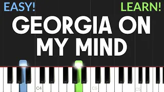 Georgia On My Mind - Ray Charles | EASY Piano Tutorial