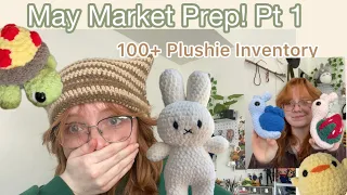 Crochet Market Prep! #1 100+ Plushies 🍓