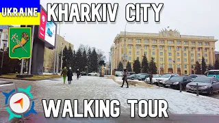 Kharkiv, Ukraine - Walking Tour January 2022 - Walk through downtown