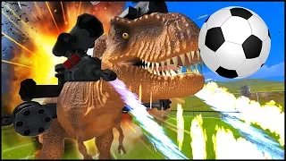 MECHA T-REX DINO-SOCCER BATTLE | Beast Battle Simulator Funny Moments