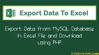 Export Data to Excel using PHP