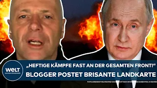 PUTINS KRIEG: "Heftige Kämpfe fast an der gesamten Front!" Militärblogger postet brisante Landkarte