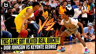 THIS GAME GOT HEATED! Dior Johnson VS Keyonte George Lives Up To The Hype!