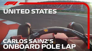 Carlos Sainz's Onboard Pole Lap | 2022 United States Grand Prix | Pirelli