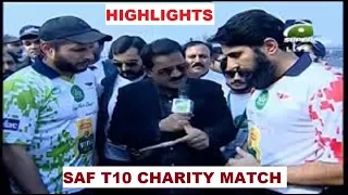 HIGHLIGHTS 202 Runs Chase in 10 Overs |SAF T10 Charity cricket match Shahid Afridi vs Misbah ul Haq