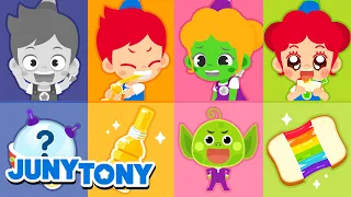 *NEW* Encuentra los Colores de Juny y Tony, Comiendo Dulces Coloridos Y Más | JunyTony en español