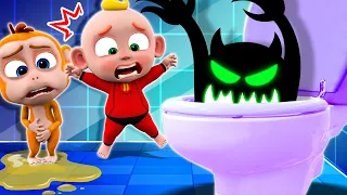 Monster In The Toilet Song + Ten in the Bed | Funny Kids Songs & More Nursery Rhymes | PIB Little