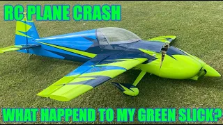 RC PLANE CRASH | WHAT HAPPEND TO MY GREEN SLICK? | #planecrash #rccrash #rcplanecrash #rc #plane