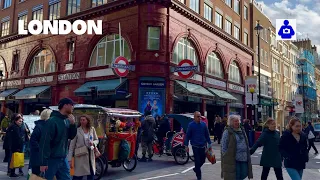 London Spring Walk 🇬🇧 West End,  Seven Dials to COVENT GARDEN | Central London Walking Tour [4K HDR]