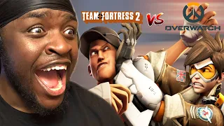 BOTH GAMES ARE RIDICULOUS!!!!! | Overwatch vs. TF2 REACTION!!!!!