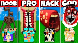 Minecraft Battle FAMILY SMILE ROOM SIREN HEAD SCP HOUSE BUILD NOOB vs PRO vs HACKER vs GOD Animation