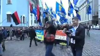 14.10.13 Митинг партии Свобода и Правого сектора, лозунги Комуняку на гиляку!