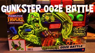 Hot Wheels Monster Trucks Arena Smashers Glow In The Dark Gunkster Ooze Battle