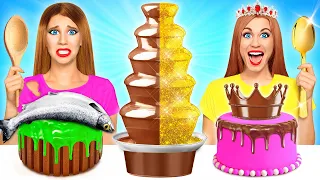 Chica Rica vs Chica Pobre Desafío De Fondue De Chocolate | Situaciones Divertidas Multi DO Food