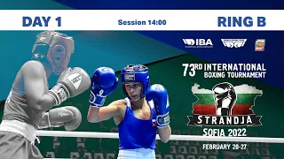 73rd International Boxing Tournament Strandja 2022 | Day 1 | Ring B | Session 14:00