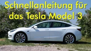 Schnellanleitung für das Tesla Model 3