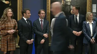 French President Macron and Dutch Prime Minister Rutte share a working dinner | AFP