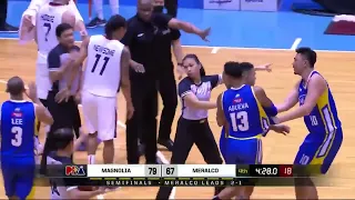 INTENSE PHYSICAL GAME 4 BETWEEN MAGNOLIA VS MERALCO | PBA GOVERNORS CUP SEMIS 2021-2022