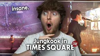 THIS IS INSANE! (Jungkook Live at TIMES SQUARE)