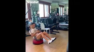 Cristiano Ronaldo's Sunday workout with his wife