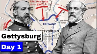 Gettysburg Day 1 | Full Animated Battle Map