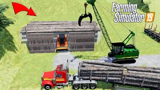 How to Build Log Shed or Garage in Farming Simulator 19 - FS19 Construction and Building Mods