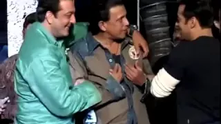 Salman Khan has fun with Mithun Chakraborty Sanjay Dutt medium2