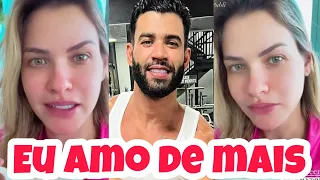 Andressa Suita começa o dia agradando o maridão Gusttavo Lima e faz revelação