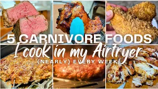 🥩5 Carnivore Foods I Cook in my AIRFRYER (nearly) Every Week #keto #lowcarb