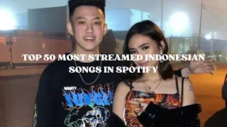 Top 50 Most Streamed Indonesian Songs in Spotify