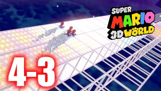 Super Mario 3D World - 4-3 Beep Block Skyway - All Stars & Stamp 100% Gameplay Walkthrough