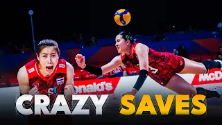 TOP 10 Craziest Saves by Volleyball Team Thailand