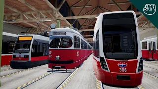 Nachtschiene Linie U2Z Richtung Schottenring von Remise (+ Aufrüsten) - E1+c3 | TramSim Vienna