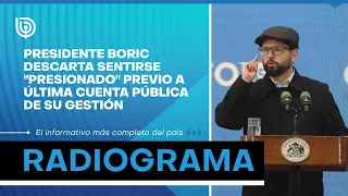 Presidente Boric descarta sentirse "presionado" previo a última Cuenta Pública de su gestión