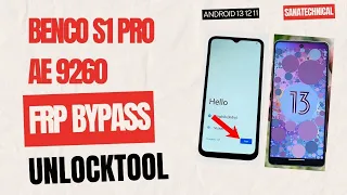 BENCO S1 PRO ( AE9260 ) FRP BYPASS ANDROID 13 !! BENCO S1 PRO HARD RESET BY UNLOCK TOOL !!