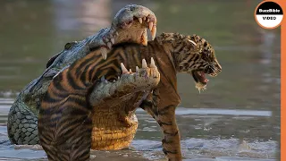 Baby Tiger is Today's Dinner For a Crocodile