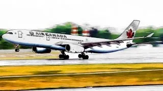 Air Canada Airbus A330-300 smooth landing @ Frankfurt Airport