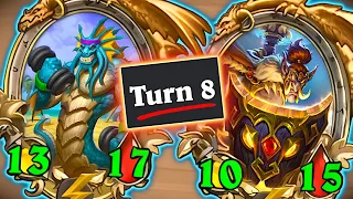 2x GOLDEN 6-drops on TURN 8? | Hearthstone Battlegrounds