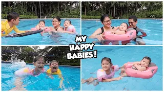 SELENA'S FIRST TIME IN THE POOL (WATCH HER CUTE REACTION!) 👙☀️