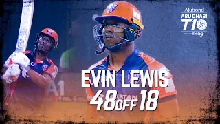 Evin Lewis I 48 off 18 balls I Day 8 Super League I Abu Dhabi T10 I Season 4