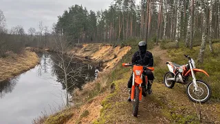 Enduro riding through the forest | Latvia December 2020