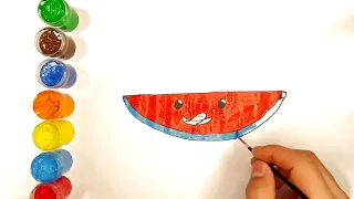 draw watermelon  🍉 тарвуз чизиш 🍉 рисовать арбуз