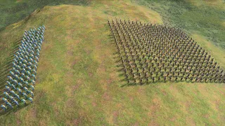 400 Elite Spearman vs. 100 Elite Landsknechts | AoE IV