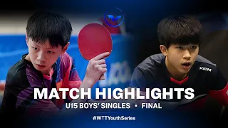 Sun Yang vs Kwon Hyuk | U15 Boys' Singles Final | WTT Youth Star Contender Podgorica 2023