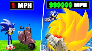 Everytime Sonic CRASHES his Bike gets FASTER in GTA RP