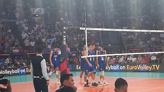 Italia vs Francia, Europeo maschile di pallavolo - l'inno azzurro