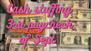 Cash stuffing paycheck #3 of September #budgetnthings #cashenvelopesystem #cashstuffing